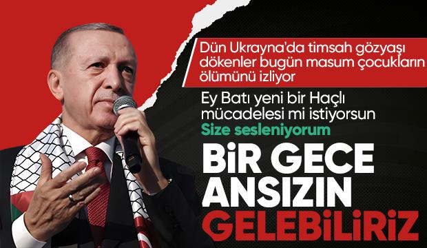 Cumhurbaşkanı Erdoğan'dan Batı'ya 'Hilal-Haçlı' mücadelesi uyarısı