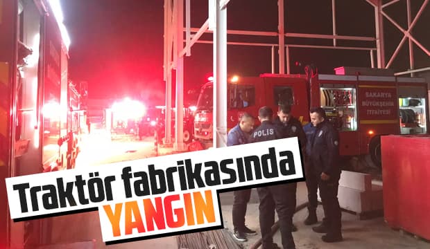 Traktör fabrikası'nın içinde bulunan otomotiv boyahanesinde yangın