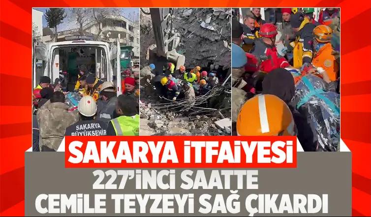 Sakarya itfaiyesi 10’uncu günde enkazdan sağ olarak çıkartıldı