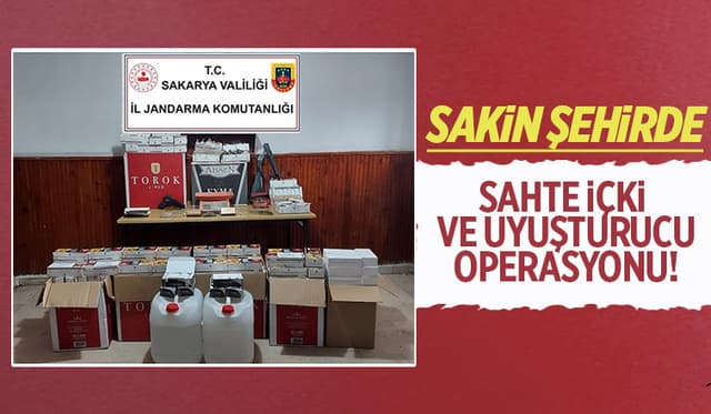 Taraklı'da sahte içki ve uyuşturucu operasyonu