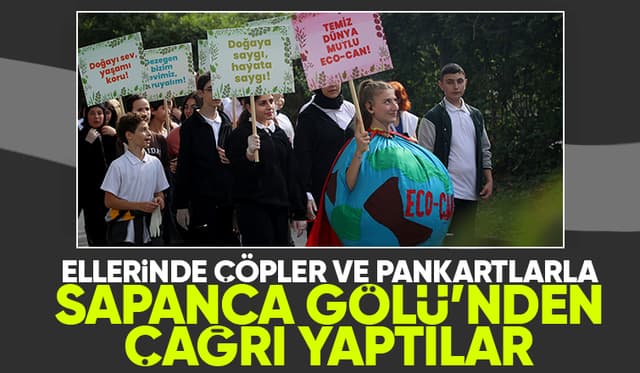 Sapanca Gölü etrafını temizlediler