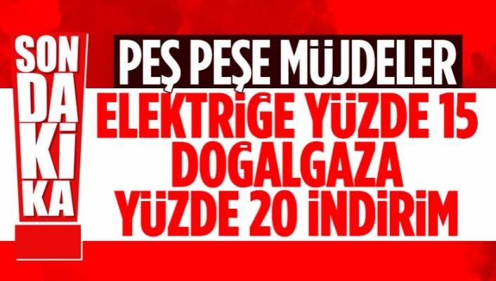 Doğalgaz ve elektriğe indirim