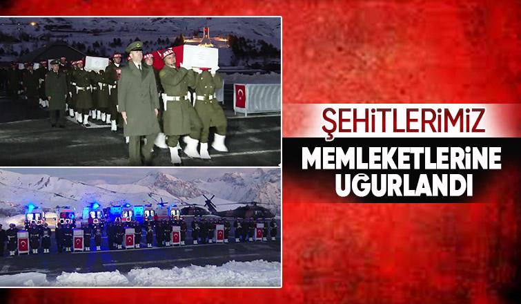 Pençe Kilit şehitleri dualarla memleketlerine uğurlandı