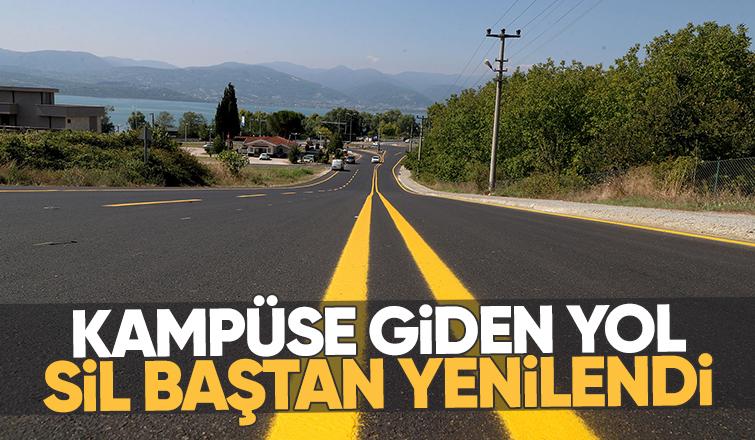 Büyükşehir kampüse giden o yolu yeniledi