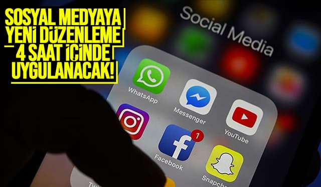 Sosyal medyaya yeni düzenleme