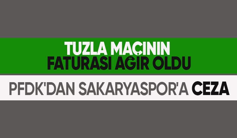 Sakaryaspor'un cezası belli oldu