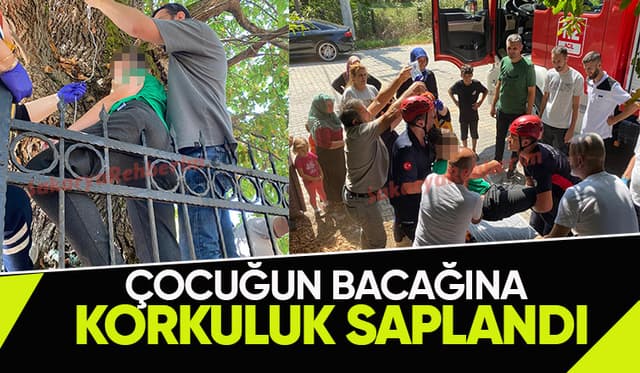 Korku dolu anlar; Bacağına korkuluk saplandı