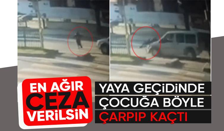 Yaya geçidinde dehşet; Çarpıp kaçtı, durumu kritik