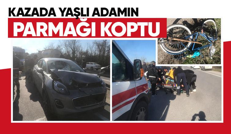 Feci kazada yaşlı adam ağır yaralandı