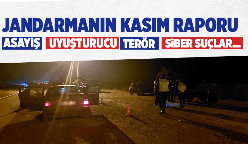 Sakarya'da jandarma Kasım raporunu açıkladı