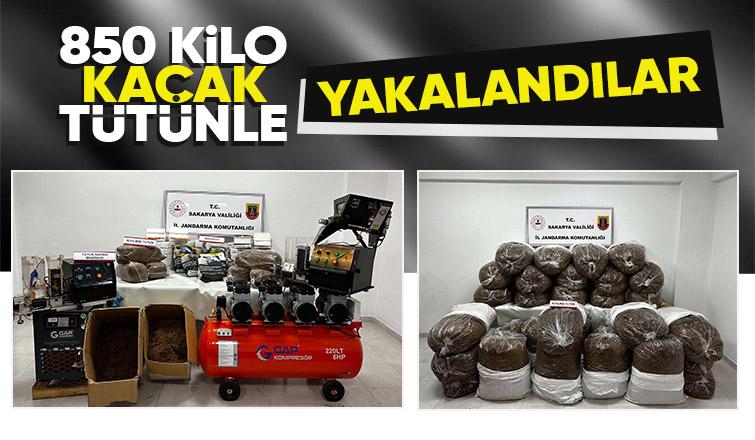 850 kilo kaçak tütün ele geçirildi