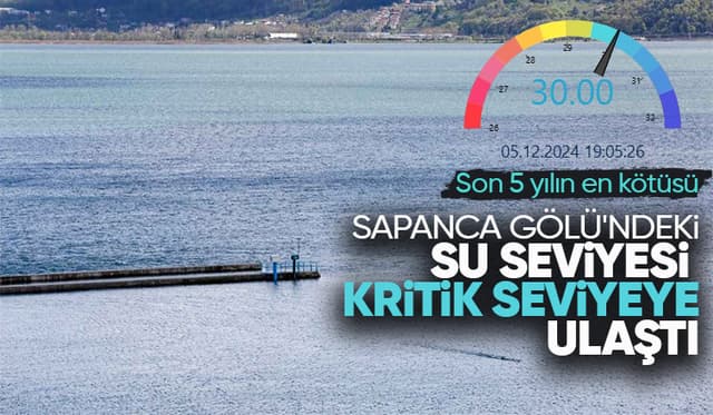 Sapanca Gölü'nde su seviyesi kritik eşikte