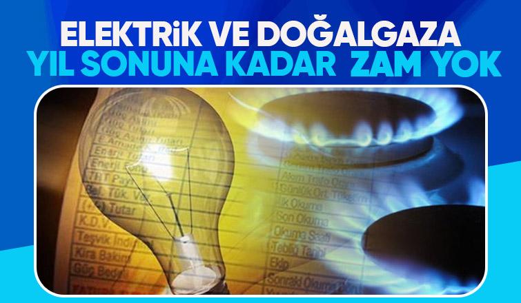 Elektrik ve doğalgaza yıl sonuna kadar zam yapılmayacak