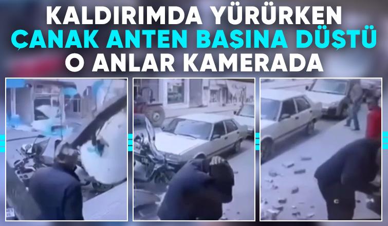 Kaldırımda yürürken ölümden döndü