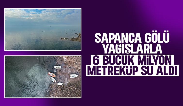 Sapanca Gölü'nde bir haftada 6,5 milyon metreküplük artış