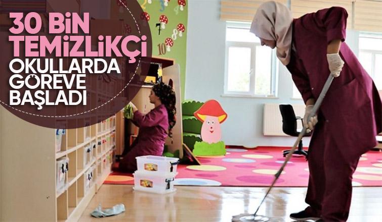 Bakanlık açıkladı: Okullarda görevlendirilen 30 bin temizlikçi iş başı yaptı