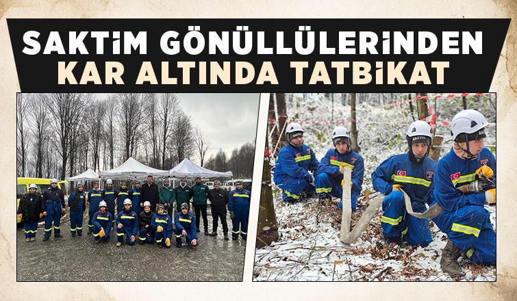 SAKTİM gönüllüleri arama kurtarma tatbikatı yaptı