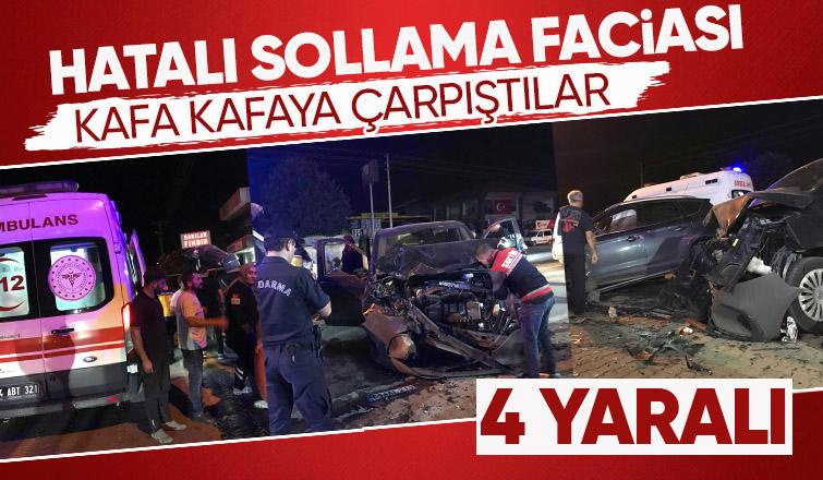 Akyazı'da feci kaza 4 yaralı