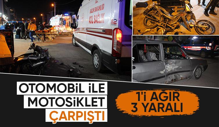 Ada Caddesi'nde kaza 3 yaralı