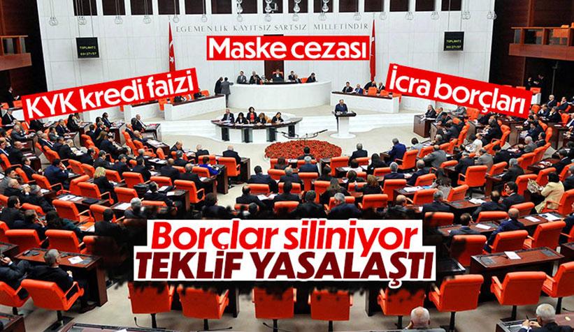 İcra ve Maske Borçlarının Silineceği Kanun Yasalaştı