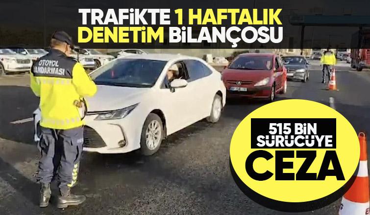 İçişleri Bakanlığı açıkladı: Ekim ayında 2 milyon 855 bin araç denetlendi