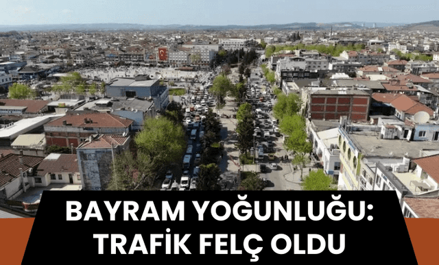 Şehir merkezinde bayram yoğunluğu: trafik felç oldu