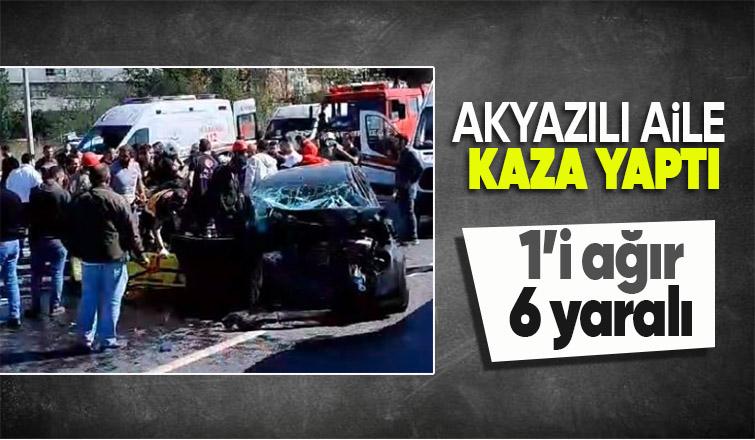 Akyazılı aile kaza yaptı