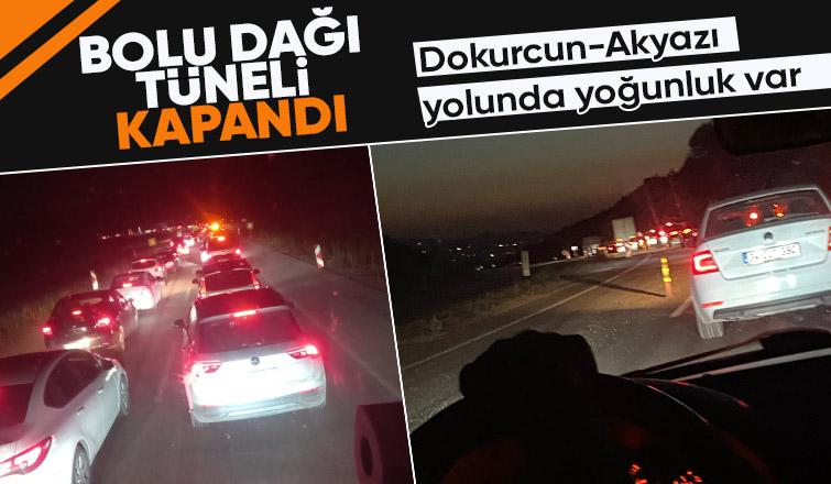 Bolu'daki trafikten kaçanlar Akyazı'da yoğunluk oluşturdu