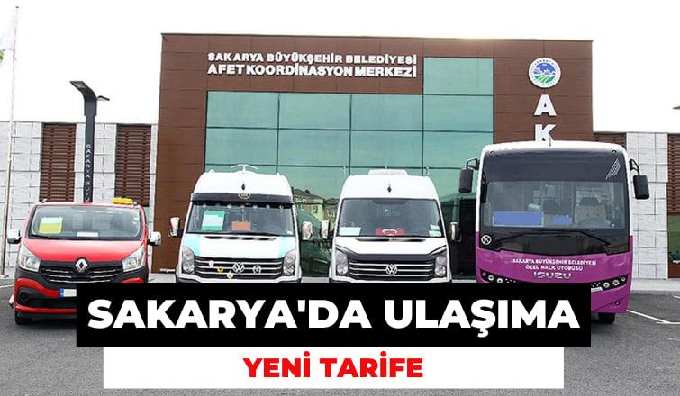 Sakarya'da ulaşıma yeni tarife