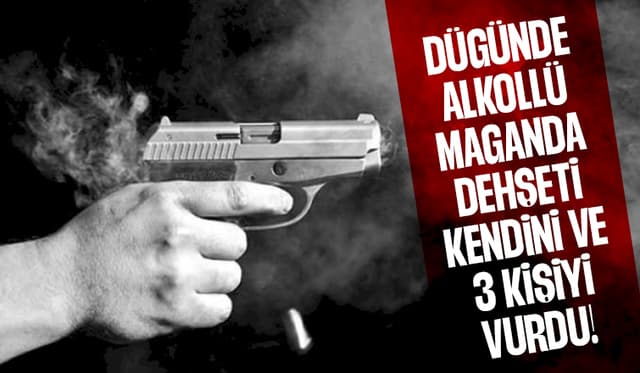 Düğünde ateş açıldı 1'i çocuk 4 yaralı