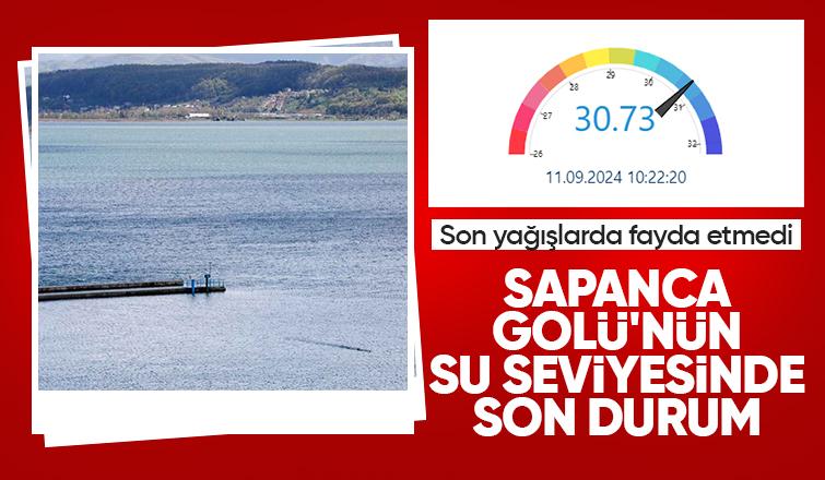 Sapanca Gölü'nde su seviyesi düşmeye devam ediyor