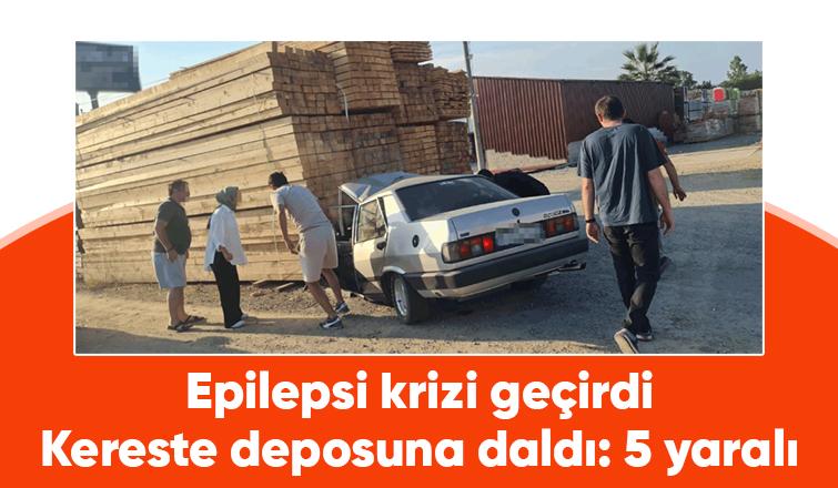 Otomobil kereste deposuna daldı: 5 yaralı