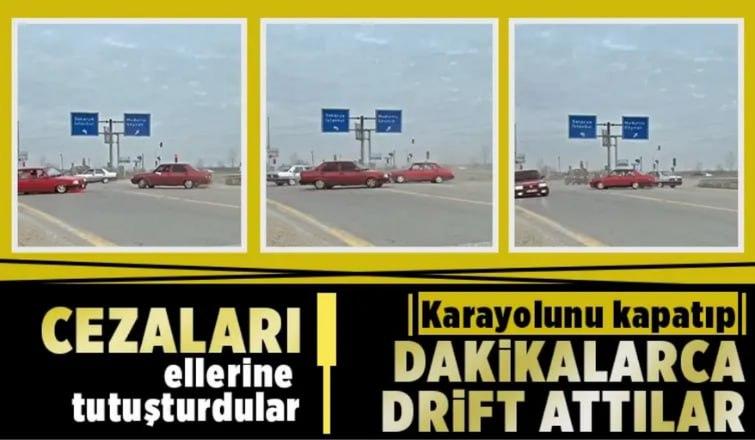 Yolu kapatıp drift attılar Tofaşçılara ceza yağdı