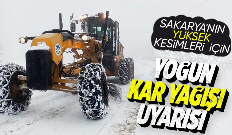 Sakarya için sarı kodlu yoğun kar yağışı uyarısı