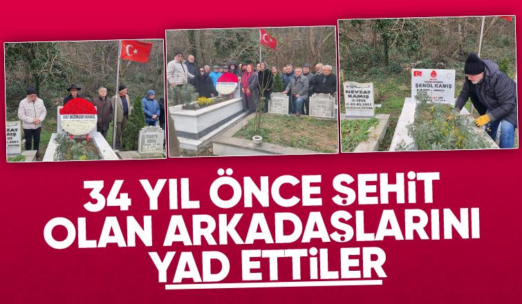 34 yıl önce şehit olan arkadaşlarını yad etmek için kilometrelerce yol kat ettiler