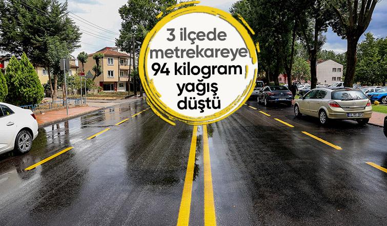 Sakarya'da 3 ilçeye 94 kilogram yağış düştü