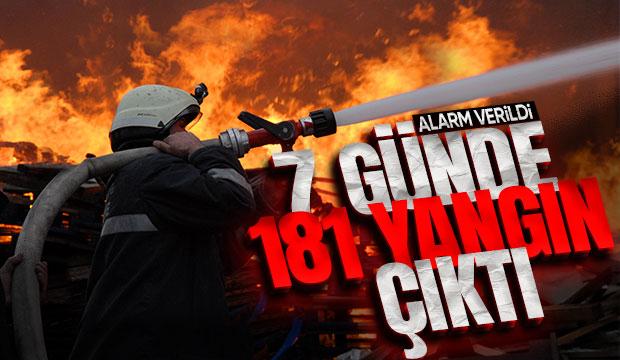 Sakarya'da 7 günde 181 yangın çıktı