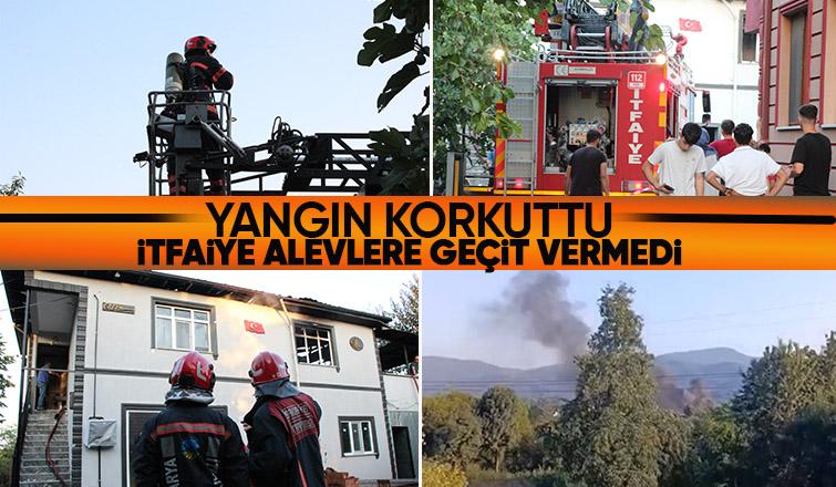 Karapürçek'te yangın