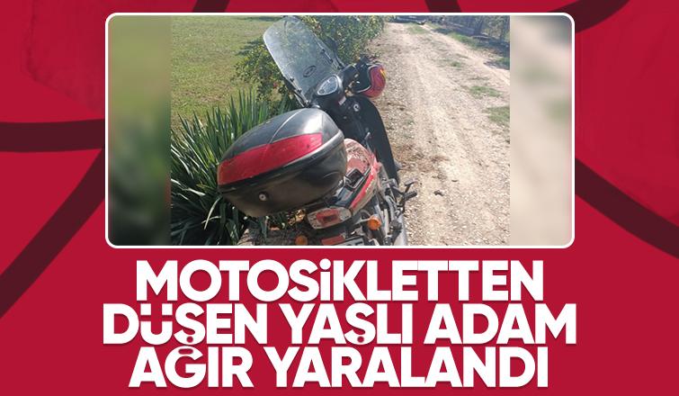 Motosikletten düşüp ağır yaralandı