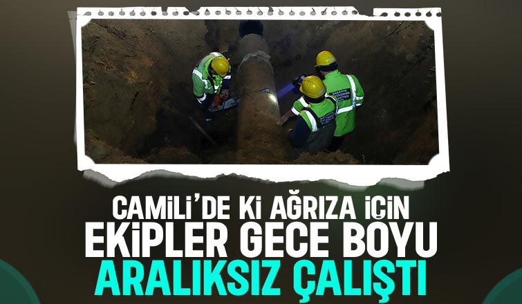 SASKİ Camili'deki arıza için seferber oldu