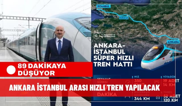 Ankara-İstanbul Arası Hızlı Tren İle 89 Dakikaya Düşüyor