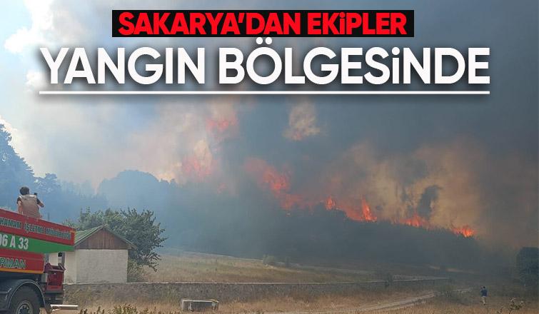 Gerede yangını için sakarya'dan ekipler sevk edildi