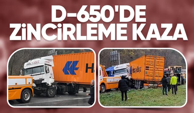 Zincirleme kaza ucuz atlatıldı