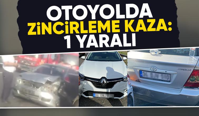 Zincirleme kazada 1 kişi yaralandı