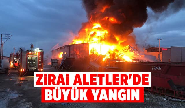 Zirai Aletlerde Yangın; Alevlere Teslim Oldu