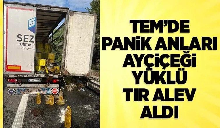 Ayçiçek Yağı Yüklü TIR'da Yangın  