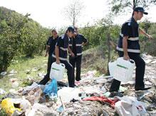 İlaçlamada Kullanılan Bidonlar Arazide Bulundu