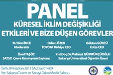 Küresel İklim Değişikliği konulu panel yapılacak