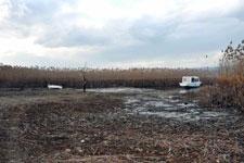 Sapanca Gölü'ndeki su çekilmesi havadan görüntülendi