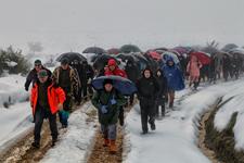 Taraklı yaylarında karda yürüyüş